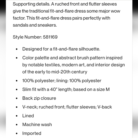 Club Monaco Printed Rouched Front Dress Size 8 Blue & White - Picture 12 of 13